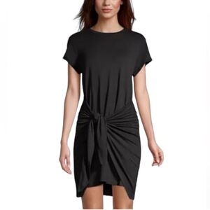 Wilfred Free (Aritzia) Bair Jersey Tie Waist Tee Dress Size S in Black